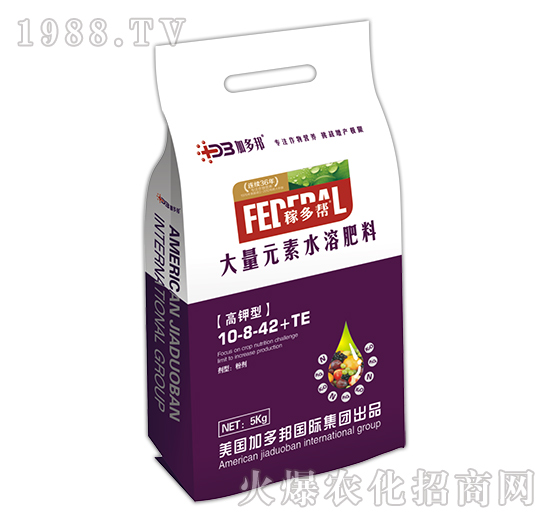 大量元素水溶肥料10-8-42+TE（高鉀型）-加多邦