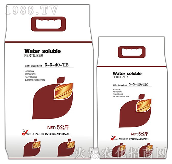 Water soluble FERTILIZER-5-5-40+TE-施萊登