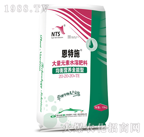 大量元素水溶肥料20-20-20+TE-恩特施