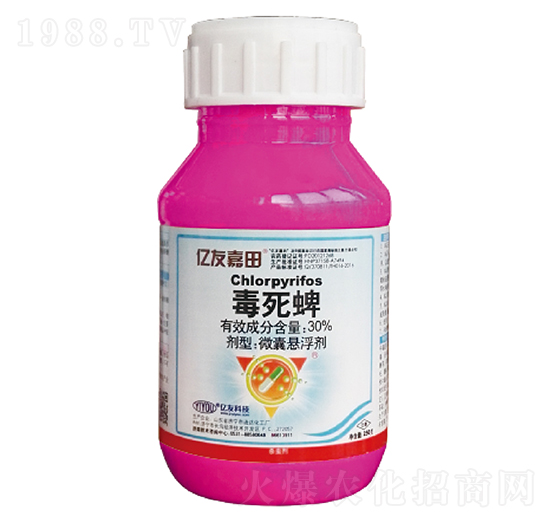 億友嘉田&#174;-30%毒死蜱微膠囊花生、土豆、大蒜拌種劑（紅色1+1+1）