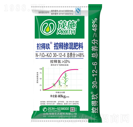 小麥專用控釋摻混肥料30-12-6-控得玖-茂施