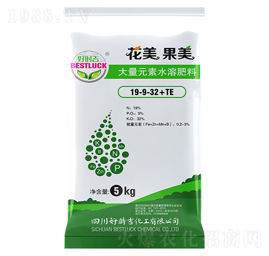 大量元素水溶肥料19-9-32+TE-花美果美-好時吉