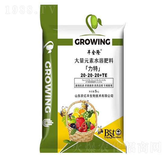 大量元素水溶肥料20-20-20+TE 力特 農(nóng)億豐