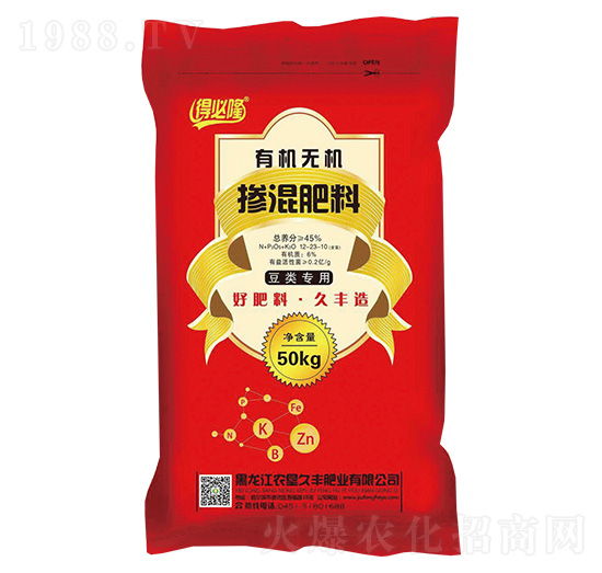 豆類專用有機(jī)無機(jī)摻混肥料得必隆-農(nóng)墾久豐