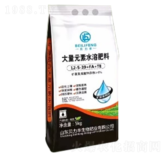 大量元素水溶肥料12-5-39+FA+TE-貝力豐