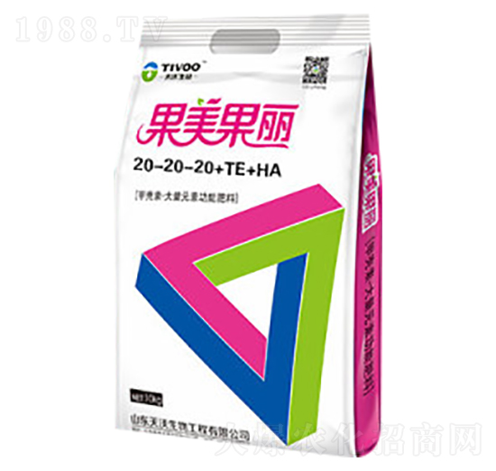 大量元素水溶肥料20-20-20+TE+HA-果美果麗-天鹿生物