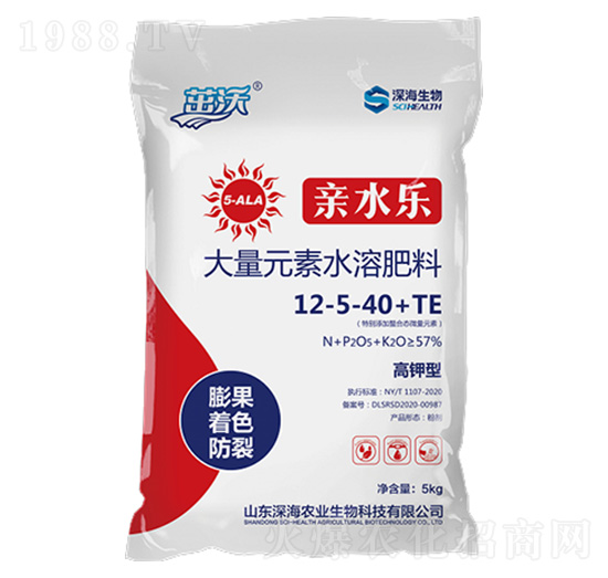 高鉀型大量元素水溶肥料12-5-40+TE-茁沃·親水樂-深海生物