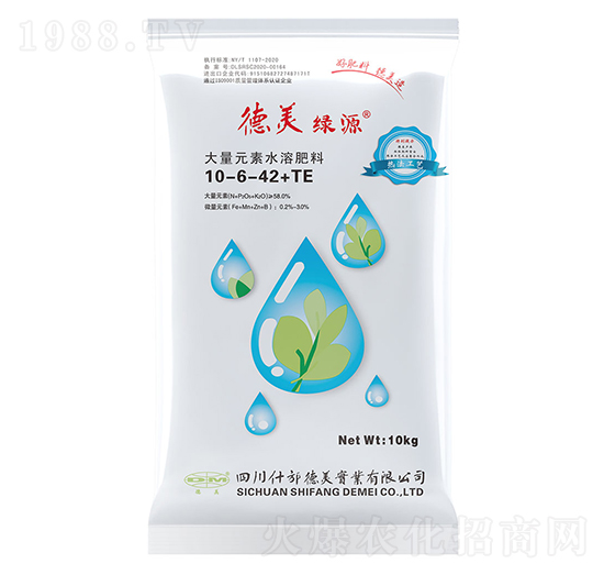 大量元素水溶肥料10-6-42+TE-德美綠源-德美實業(yè)