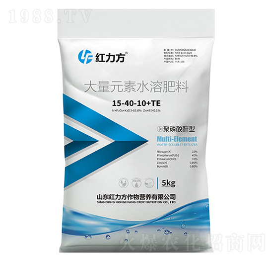 聚磷酸酐型大量元素水溶肥料15-40-10+TE-紅力方