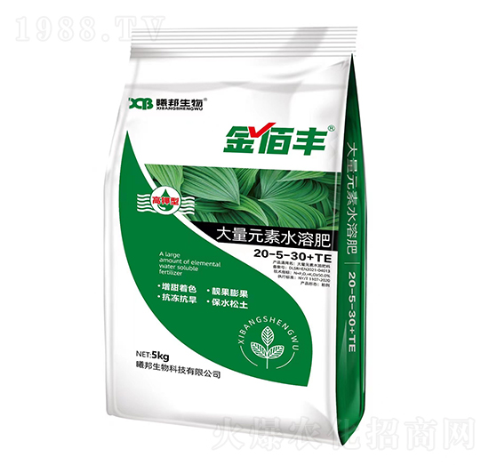 高鉀型大量元素水溶肥料20-5-30+TE-曦邦生物