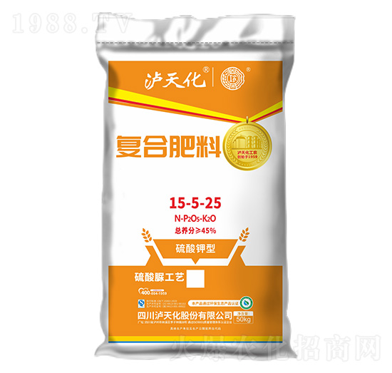 硫酸鉀型復合肥料15-5-25-工農(nóng)-瀘天化