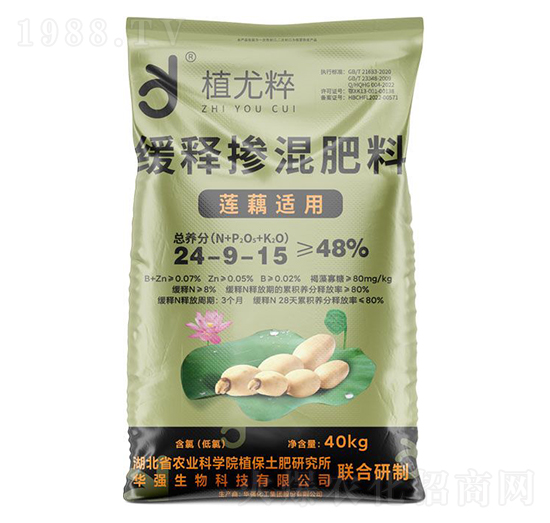 蓮藕適用緩釋摻混肥料24-9-15-植尤粹-華強(qiáng)化工集團(tuán)