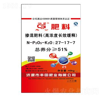 高濃度長效緩釋摻混肥料27-17-7-豐田肥業(yè)