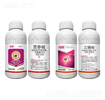 0.5%苦參堿（含柑橘紅蜘蛛專用助劑）+20%乙螨唑-沃狄+易滿屠-科利農(nóng)