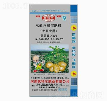 土豆專用硫酸鉀摻混肥料15-15-20-優(yōu)特爾